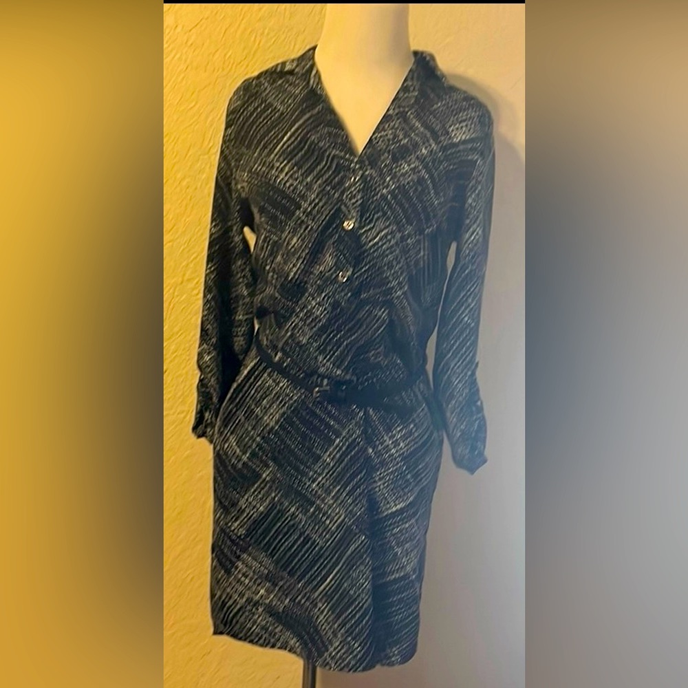 The Limited Monochrome Patterned Dress